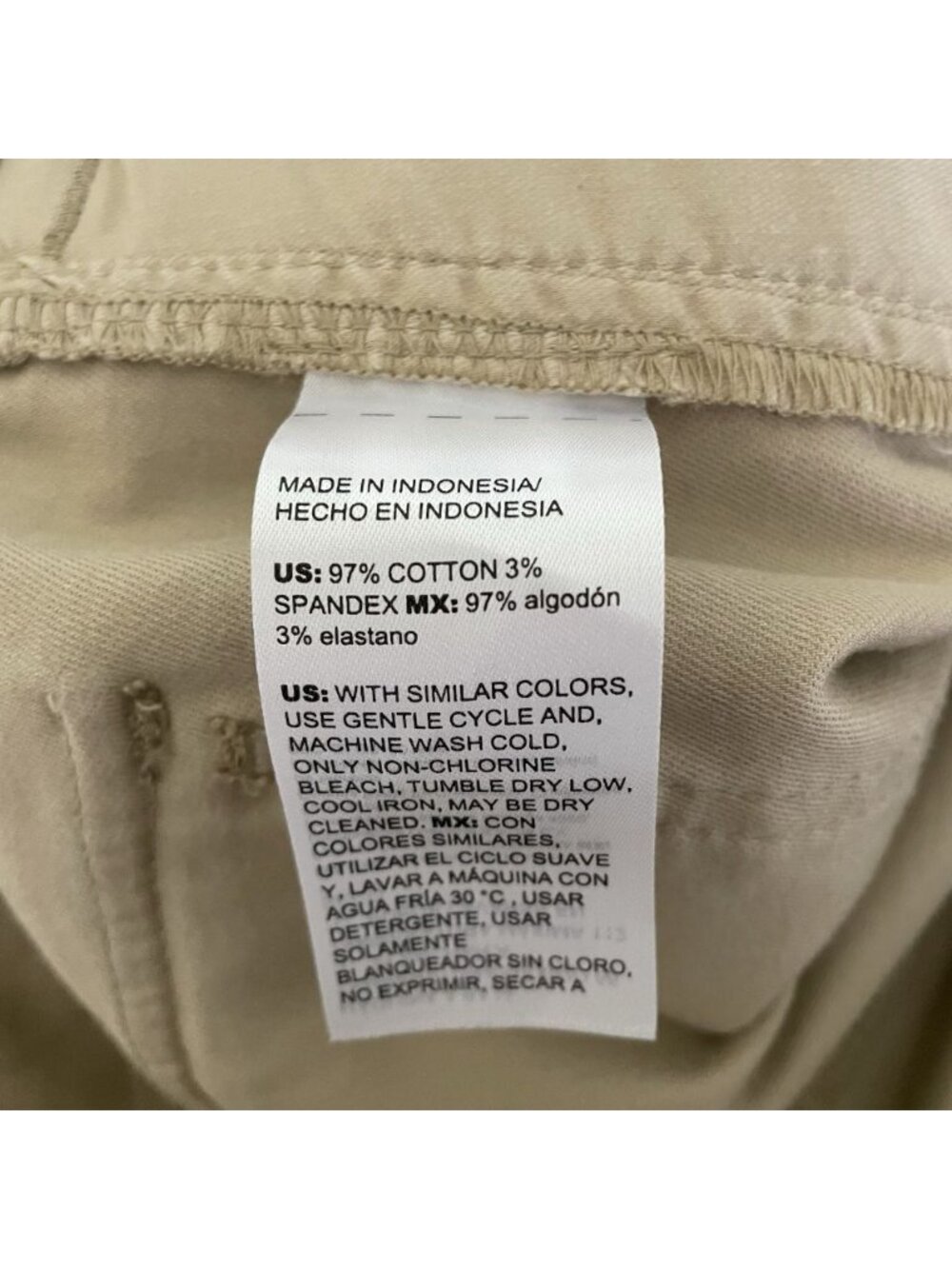 Chico's Pants 0.5R US Size 6R High Waisted Tan Trousers Wide leg Utility Safari - Picture 9 of 10